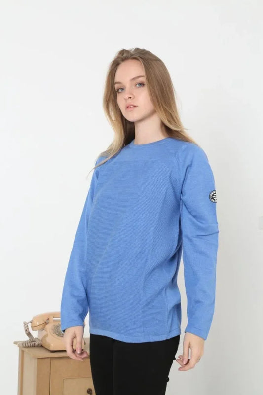 Biskilet Yaka Kolu Armalı - Mavi