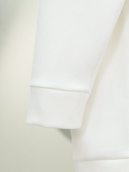 Düğmeli Biyeli Osyho Hırka -Beyaz