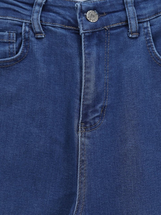 İspanyol Paça Yüksek Bel Kot Pantolon   -Laci