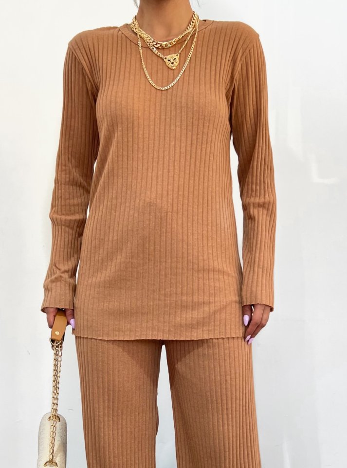 Bisiklet Yaka Kaşkorse Takım -Taba