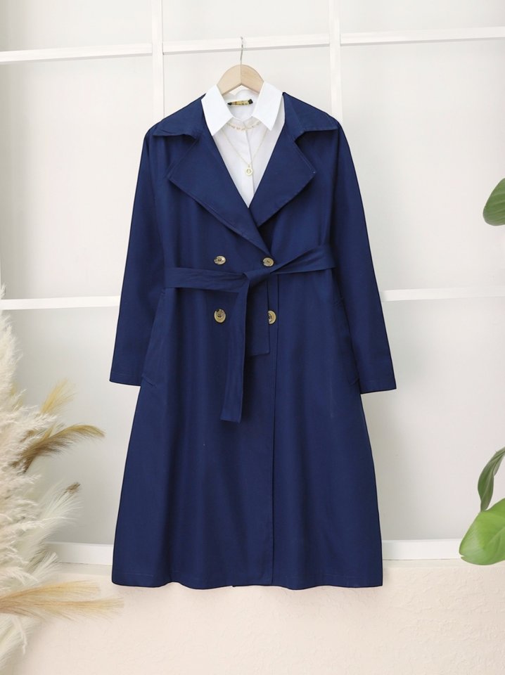 Bolero Detaylı Kemerli Araboy Trençkot -Laci