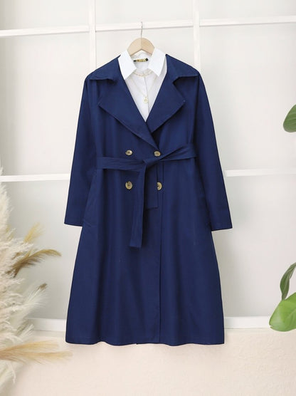 Bolero Detaylı Kemerli Araboy Trençkot -Laci