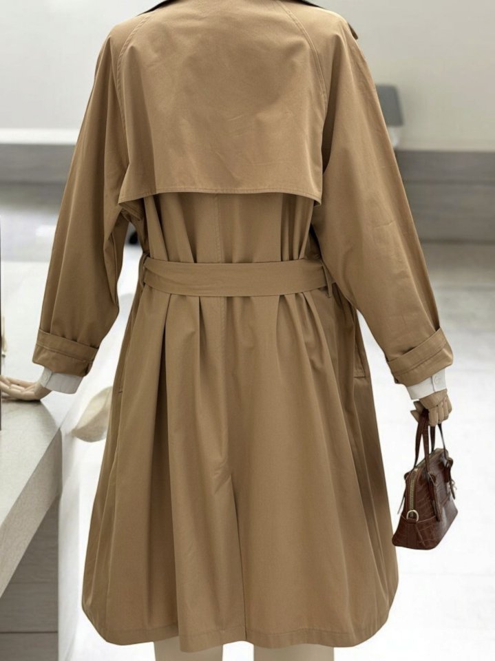 Bolero Detaylı Kemerli Araboy Trençkot -Vizon