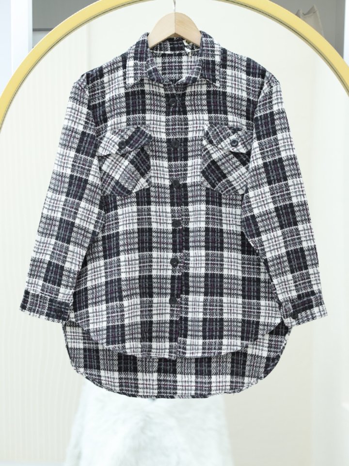 Kapaklı Cepli Tüvit Gömlek    -Siyah