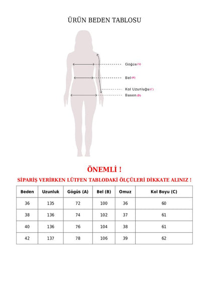 Tünel Bağcıklı Uzun Elbise -Beyaz