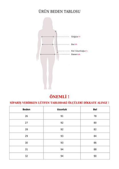Beli Lastikli Yüksek Bel Kot Pantolon  -Siyah