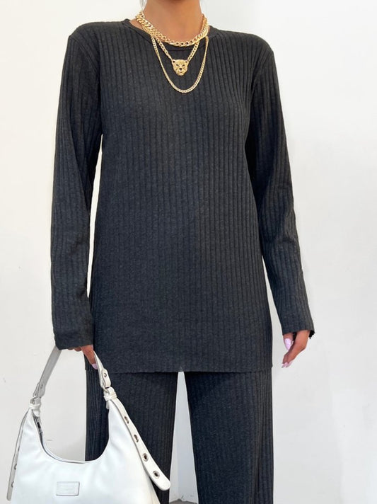 Bisiklet Yaka Kaşkorse Takım -Füme