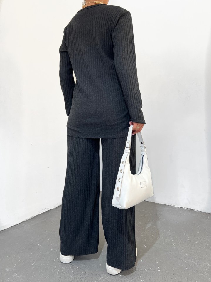 Bisiklet Yaka Kaşkorse Takım -Füme