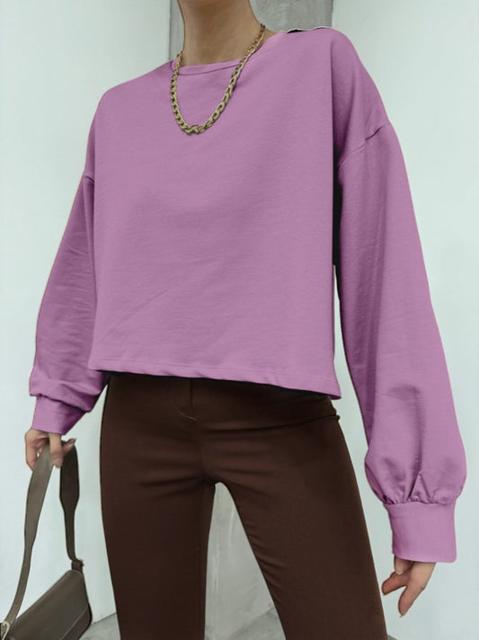 2 İplik Oversize Crop Sweat -G.Kurusu