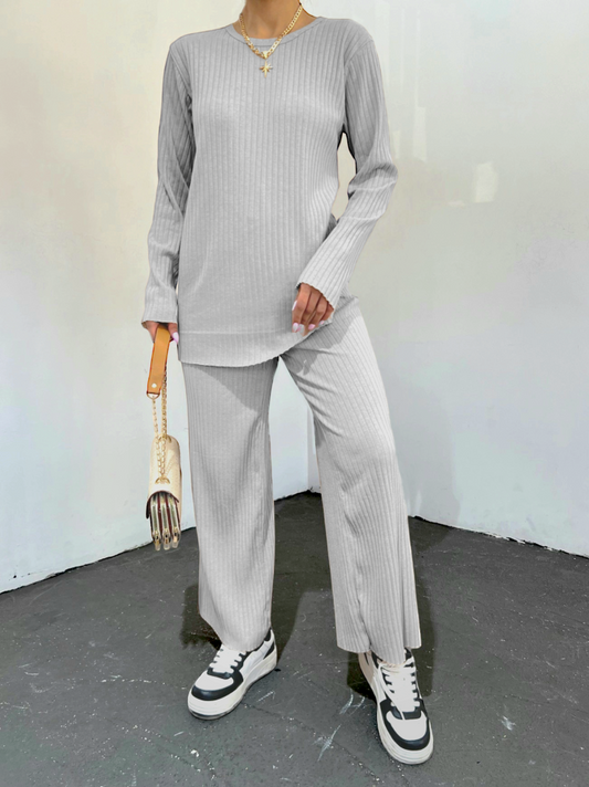 Bisiklet Yaka Kaşkorse Takım    -Açık Gri