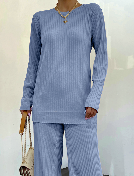 Bisiklet Yaka Kaşkorse Takım    -Mavi