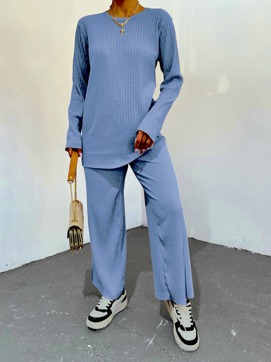 Bisiklet Yaka Kaşkorse Takım    -Mavi