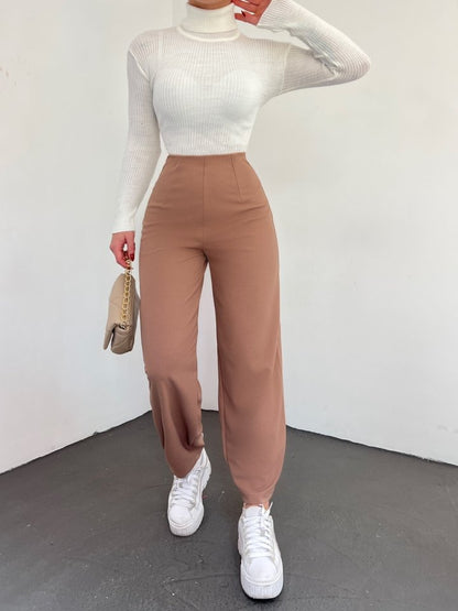 Beli Lastikli Balon Pantolon -Vizon