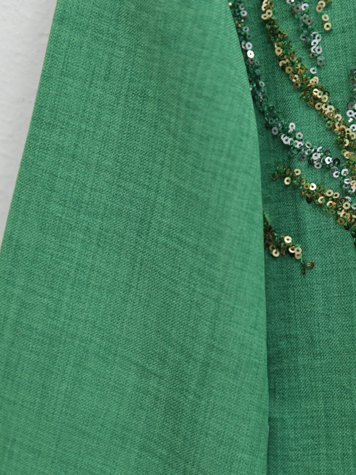 Önü Pul Payetli Uzun Gömlek  -Orman Yş.