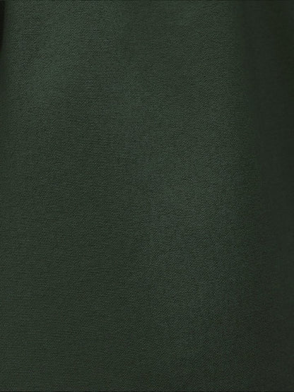 Bağcık Detaylı Bol Paça Beli Lastikli Keten Pantolon -Haki