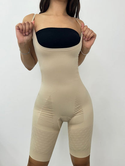 Ayar Askılı Dabıl Boy Korse -Krem