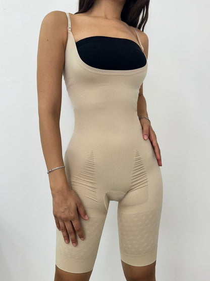 Ayar Askılı Dabıl Boy Korse -Krem