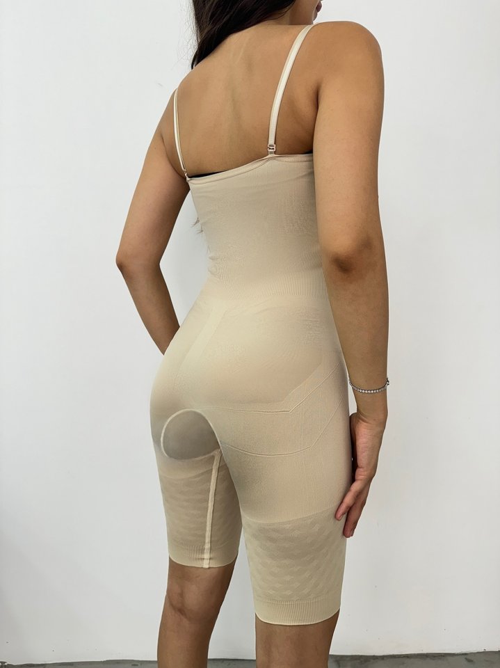 Ayar Askılı Dabıl Boy Korse -Krem