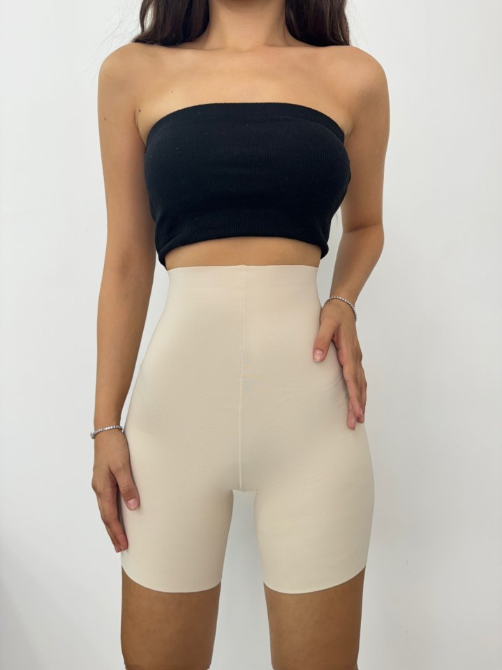 Lazer Kesim  Paçalı Korse -Krem