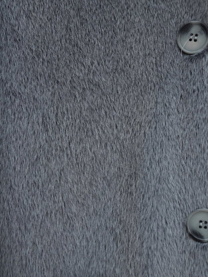 Boydan Düğmeli Cepli Kaban -Füme