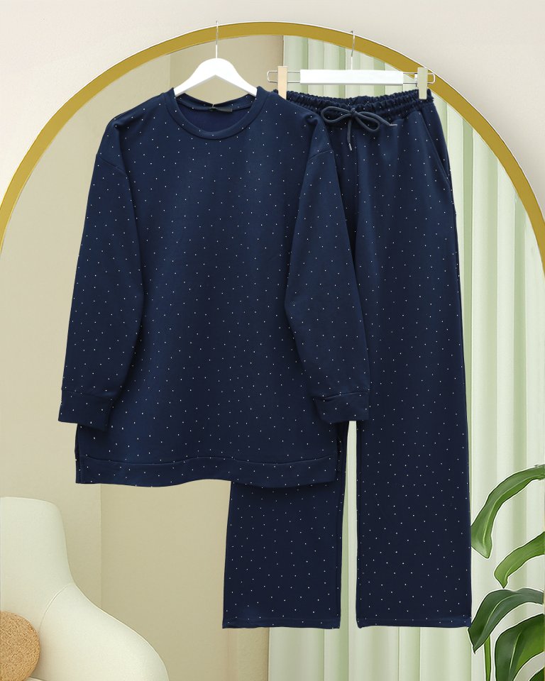 Serpme Taş Detaylı Pantolonlu Oysho Takım  -Laci