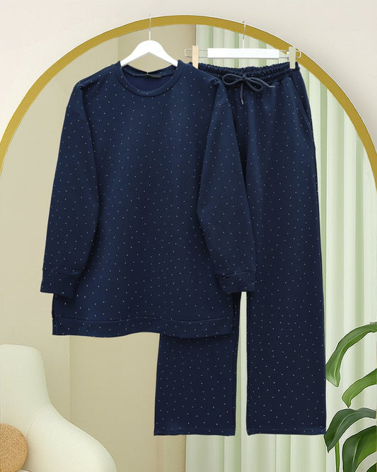 Serpme Taş Detaylı Pantolonlu Oysho Takım  -Laci