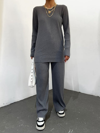 Bisiklet Yaka Kaşkorse Takım -Gri