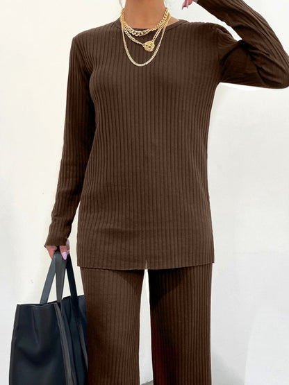 Bisiklet Yaka Kaşkorse Takım   -Kahve