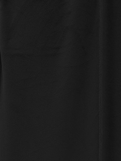 Çımalı Beli Lastikli Kadife Pantolon -Siyah