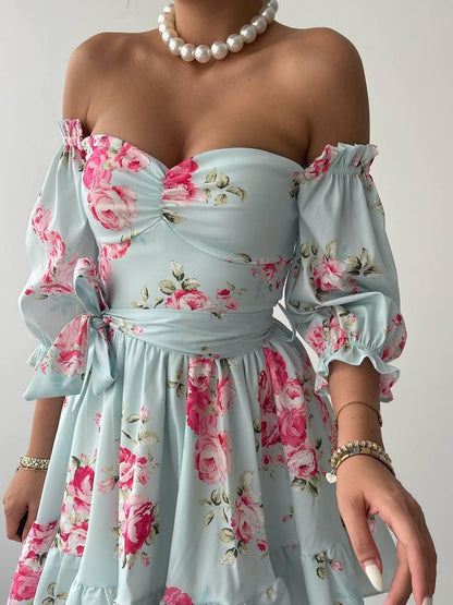 Rucka Belden Bağlamalı Mini Elbise