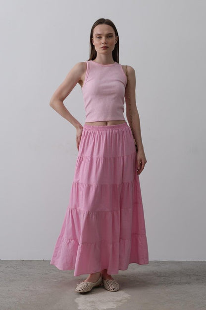 KAT KAT KETEN ETEK - Şeker Pembe