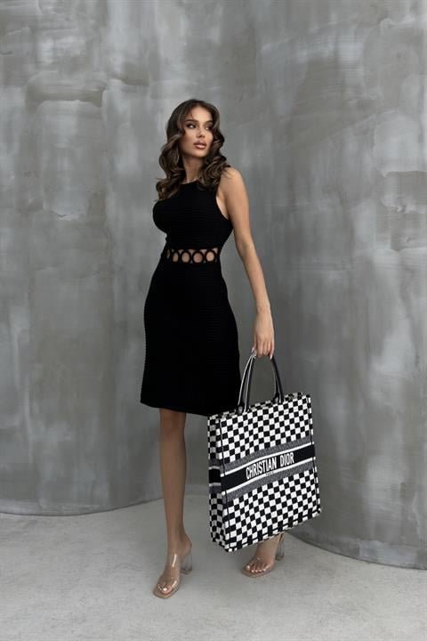 Estelya Cut Out Mini Elbise 2571-01