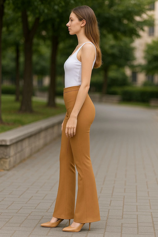 Atlas palazzo pantolon kamel