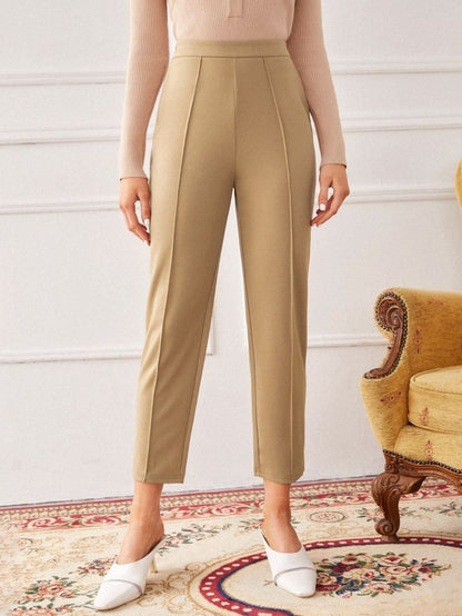 Kadın Yüksek Bel Ithal Krep Pantolon