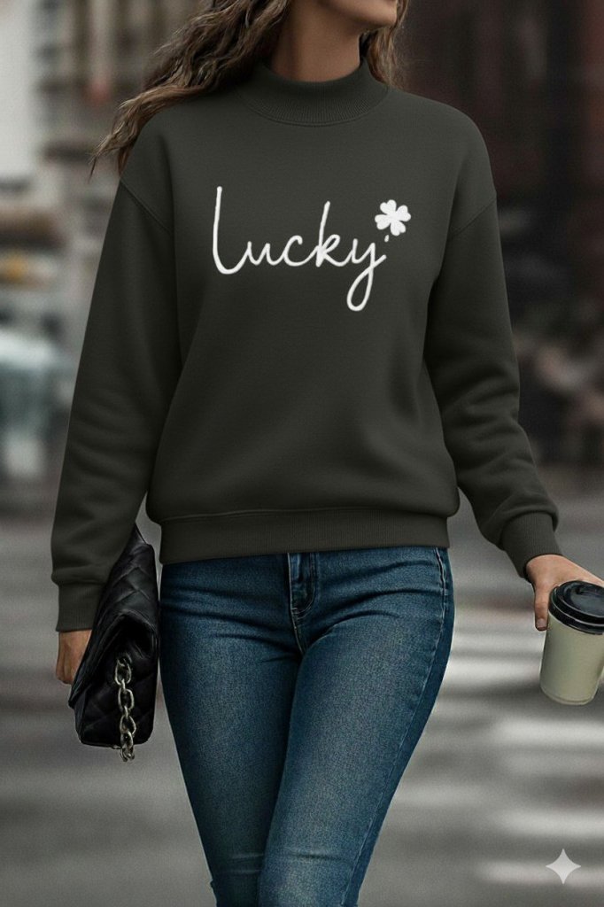 Kadın Uzun Kollu Bisiklet Yaka Viskon Iki Iplik Bluz