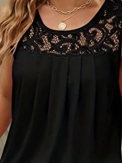 Kadın Askılı Yuvarlak Yaka Dantel Detaylı Viskon Bluz