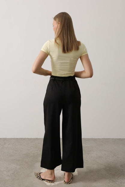 Kemer Pens Detaylı Pantolon - Siyah