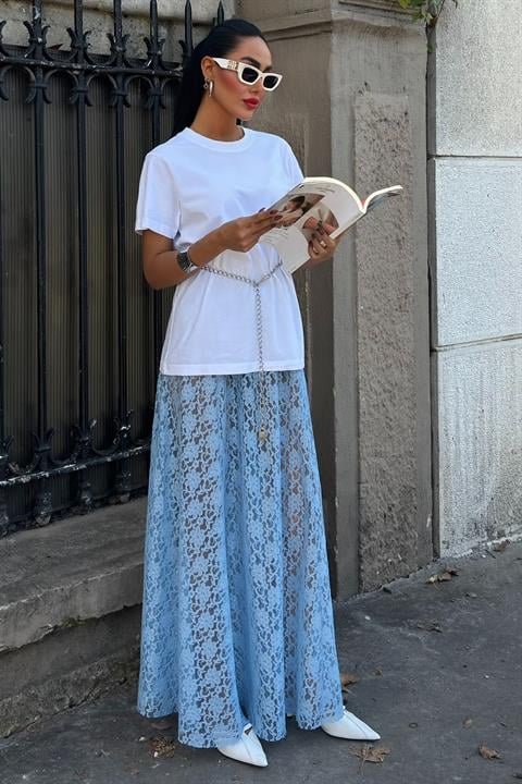 Maxi Dantel Etek 4047