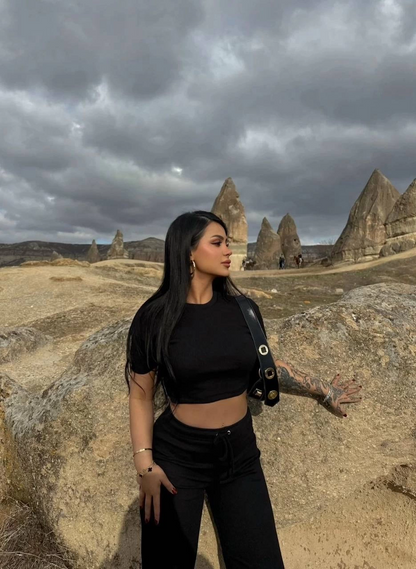 Bol paça pantolonlu alt üst takım