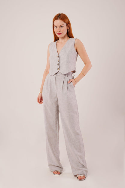 Kırçıllı Desen Gri Takım