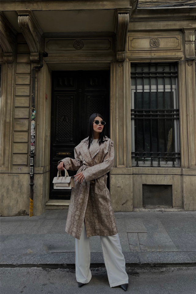 YILAN DESEN TRENCH - Bej