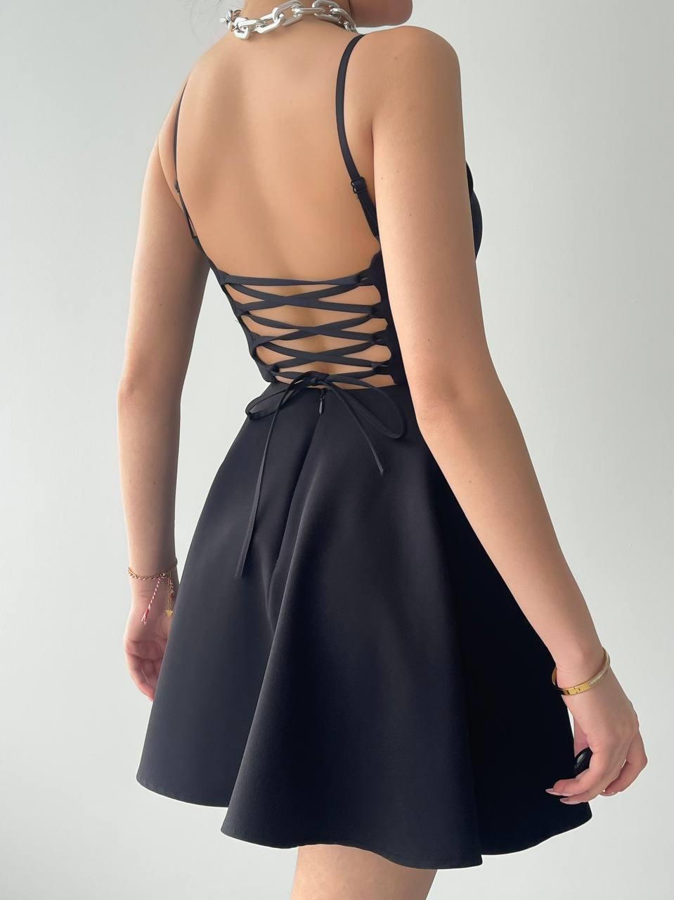 Pole İp Askılı Elbise