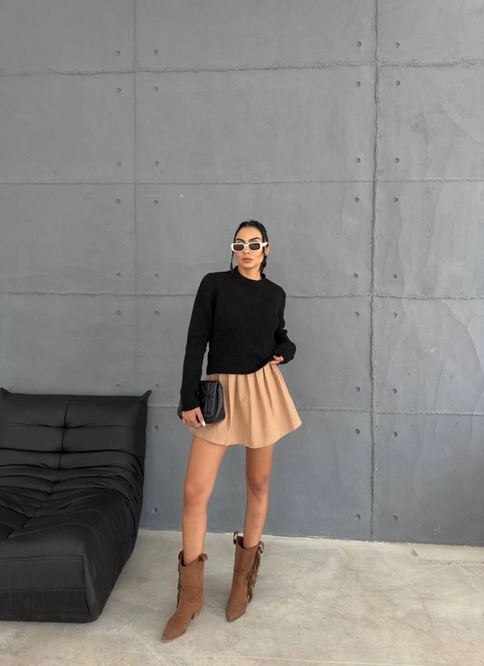 Cepli triko kazak siyah