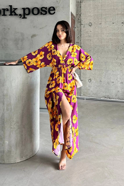 Çiçek baskılı elbise