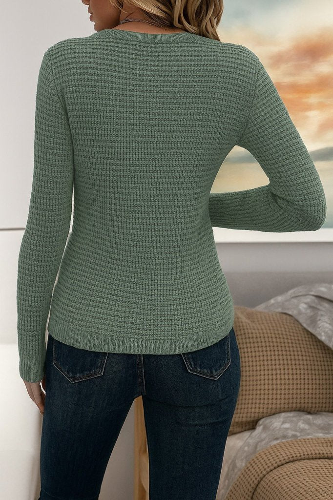 Kadın Uzun Kollu Bisiklet Yaka Triko Kazak