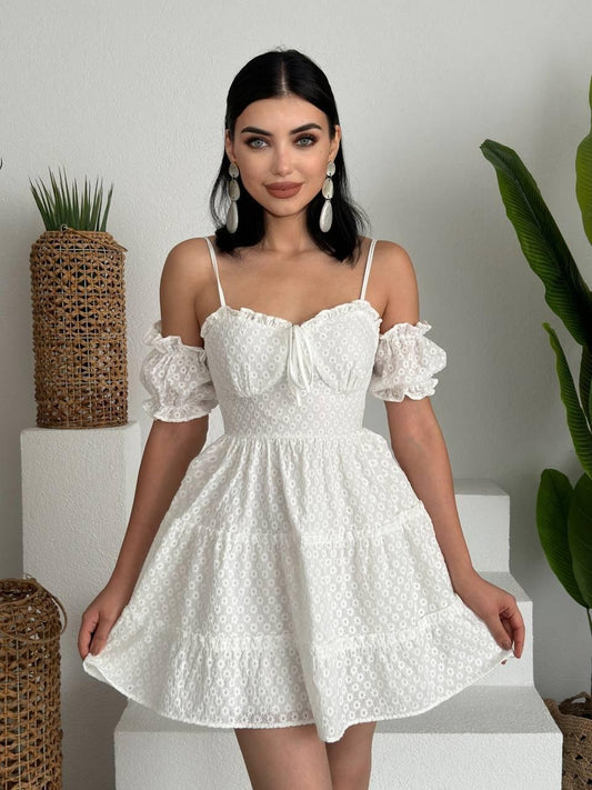 Lucca Kolu Lastikli Mini Elbise