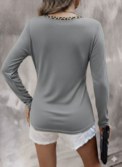 Kadın Uzun Kollu V Yakalı Kaşkorse Bluz