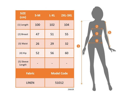 Kadın Sıfır Kollu Hakim Yaka önden Düğmeli Belden Kuşaklı Ithal Keten Elbise