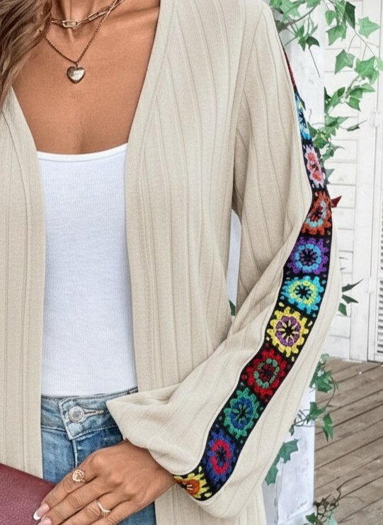 Kadın Uzun Kollu önü Açık şardonlu Kaşkorse Ceket