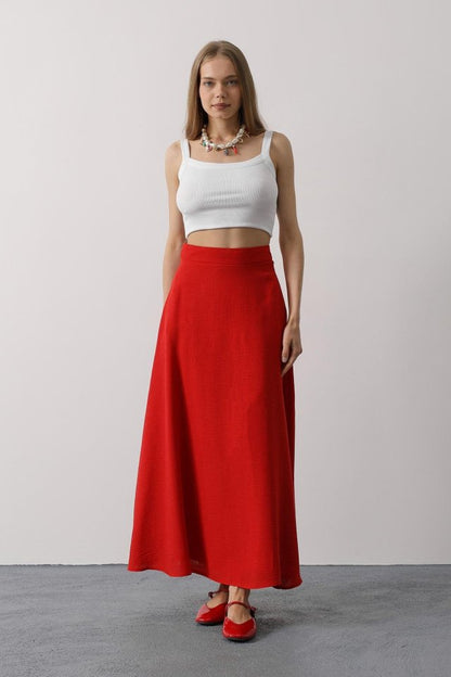 Keten Etek - Kırmızı